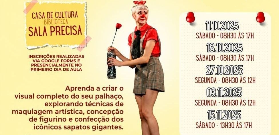 Oficina “O Visual do Meu Palhaço”🎭🎨